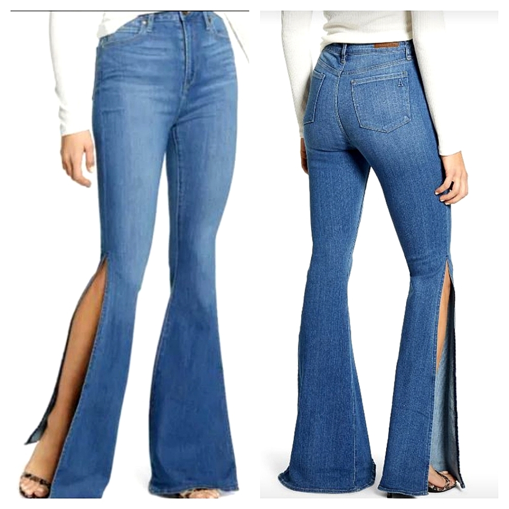ARTICLES OF SOCIETY Bridgette Side Split Flare Jeans ~ NWT
